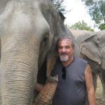 Yuri with elephants