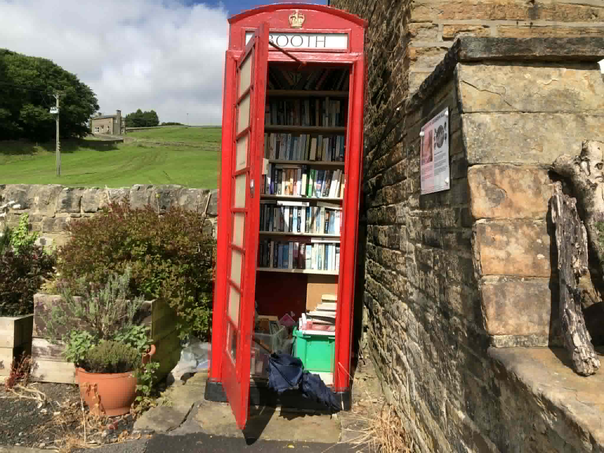 Booth with books
