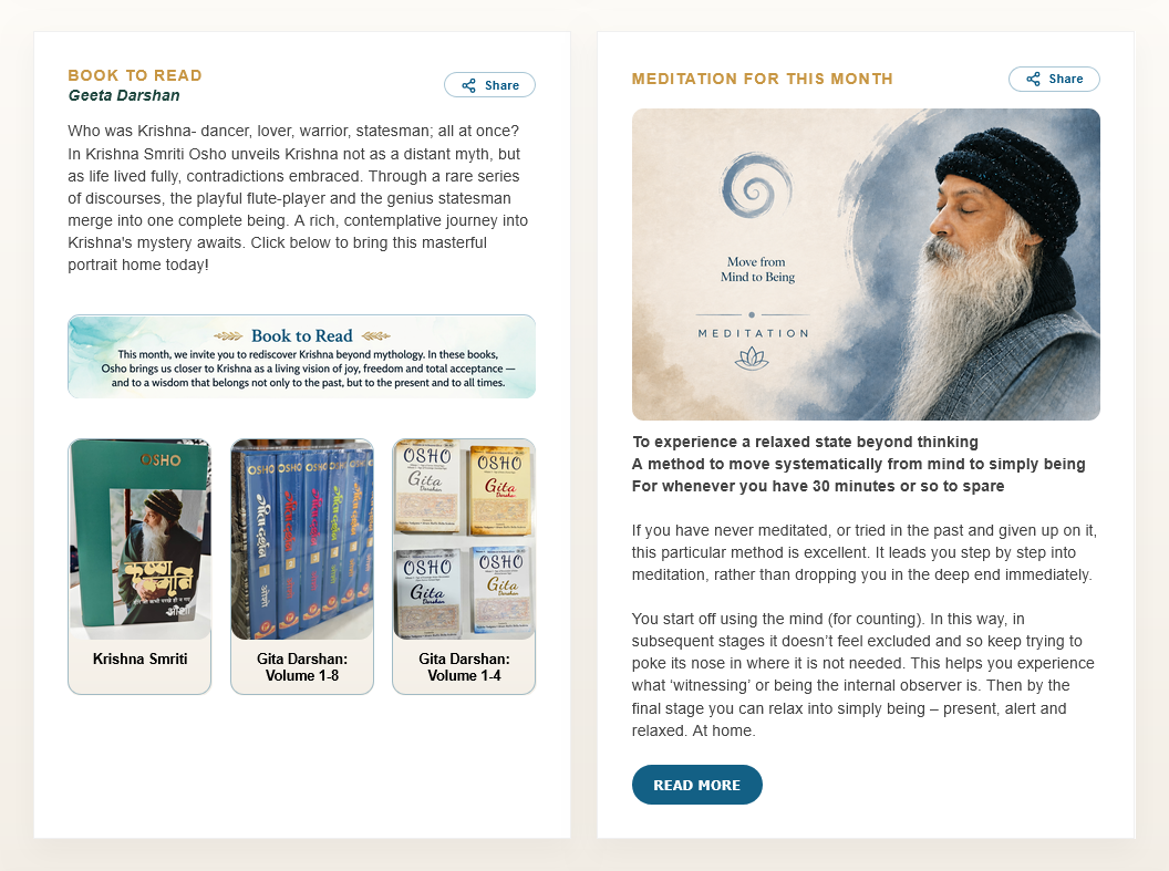 Books to Read and Meditation of the Month