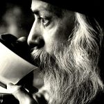 Osho drinking tea