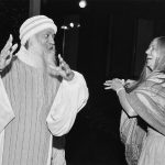 Dancing with Osho in Jesus Grove Walkway, 1985