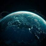 Planet Earth with connections