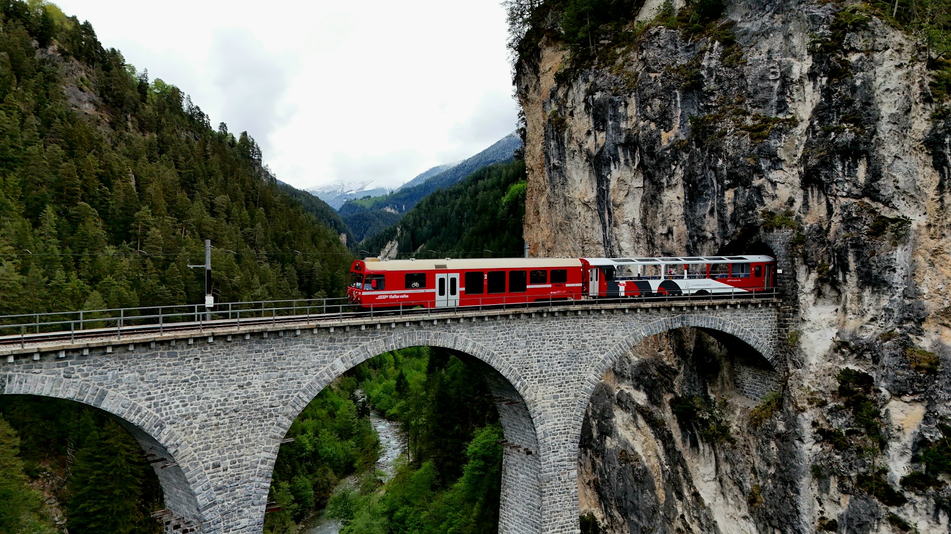 Train in tunnel