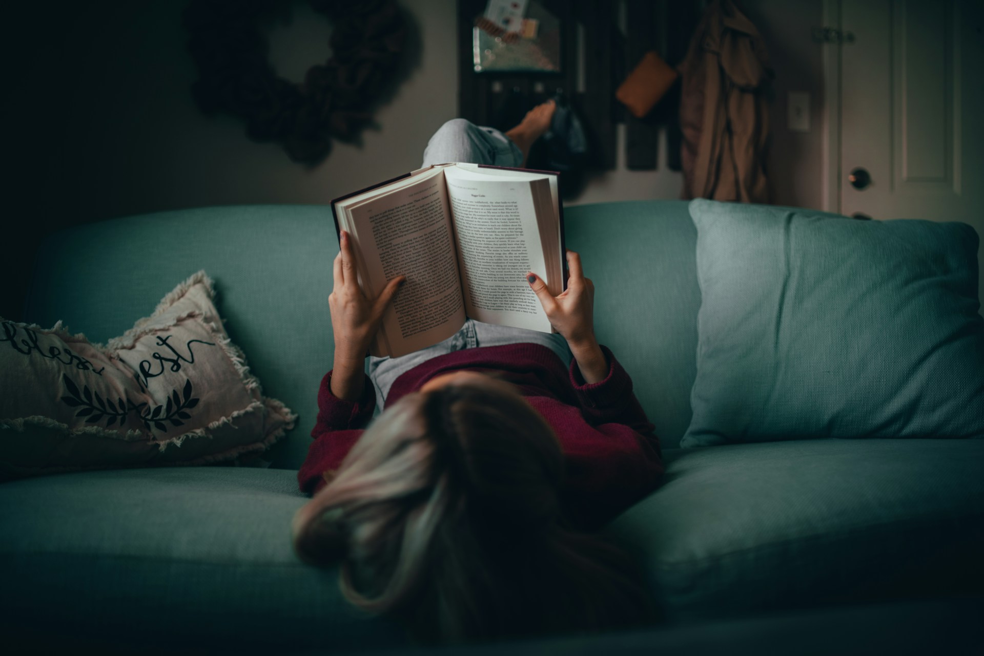 Reading a book