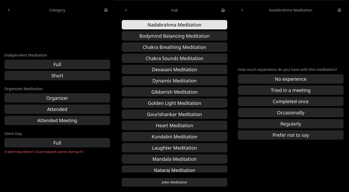 Choose meditation
